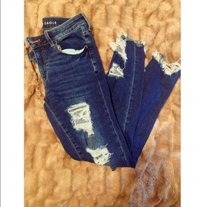 American Eagle distressed skinny jeans